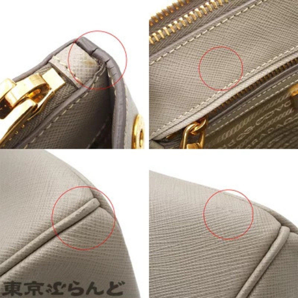 Prada Galleria Saffiano Shoulder Bag Greige Gray - Picture 7 of 9